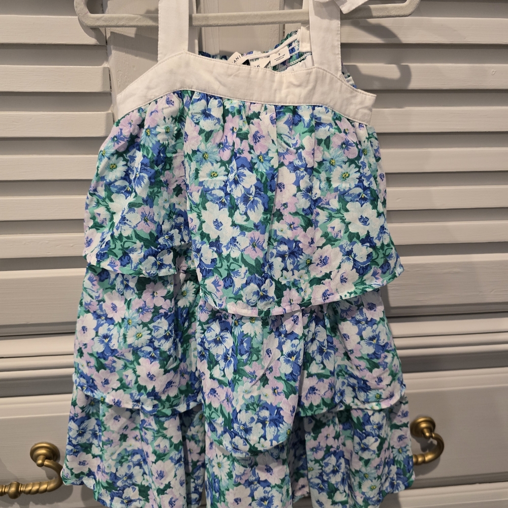 Janie and Jack Blue Floral Dress 3t